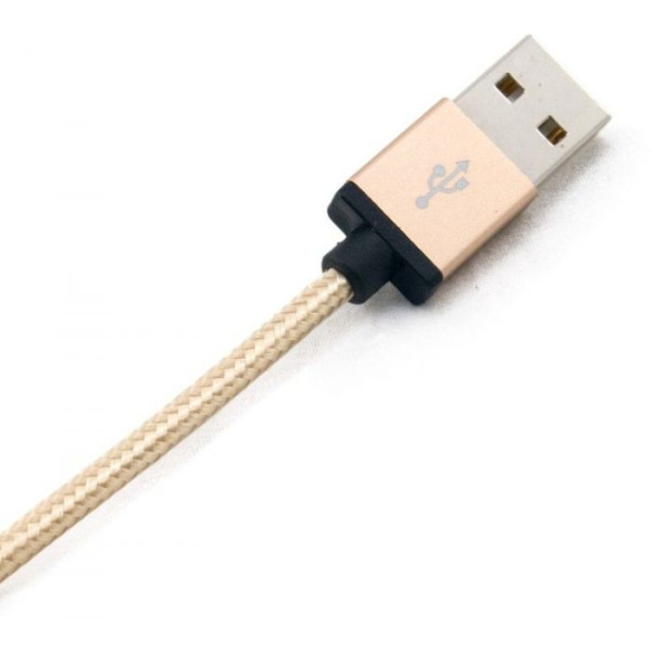 Кабель Extradigital USB - Lightning iPhone SE, 6, 6S, 7, 7 Plus, 1m, Gold